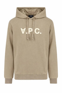 Beige a.p.c. women’s sweatshirt in green featuring a comfortable fit and soft fabric for casual wear