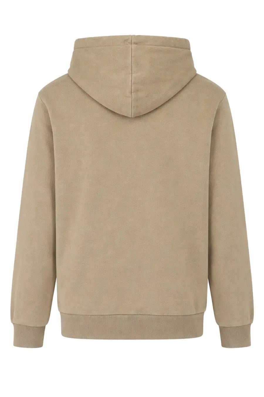 Beige a.p.c womens hooded sweatshirt with ribbed cuffs and hem in soft cotton blend fabric