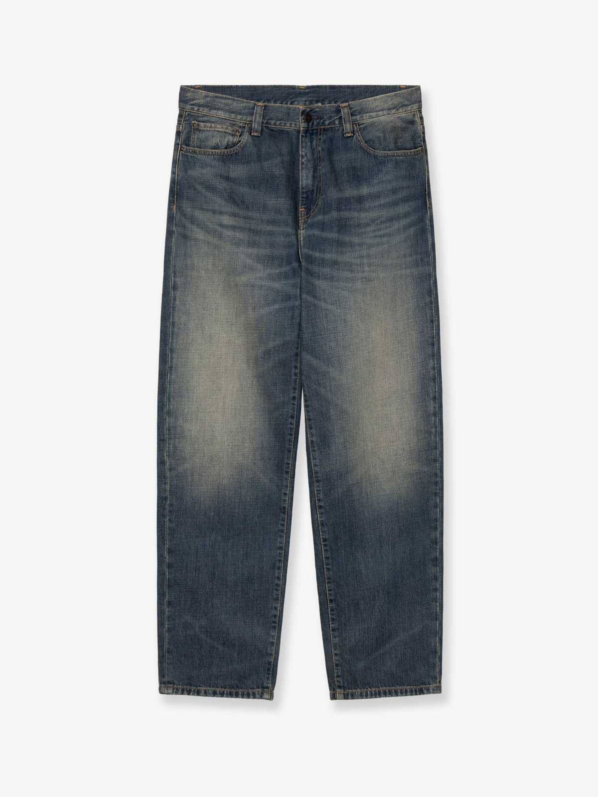 Carhartt Wip Men's Aaron Pant Blue Denim Jeans Blue