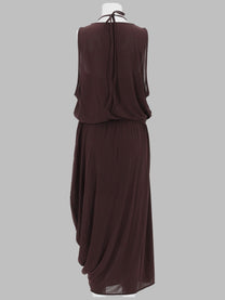 Lemaire Women's Abito Drappeggiato Doppio Strato Brown