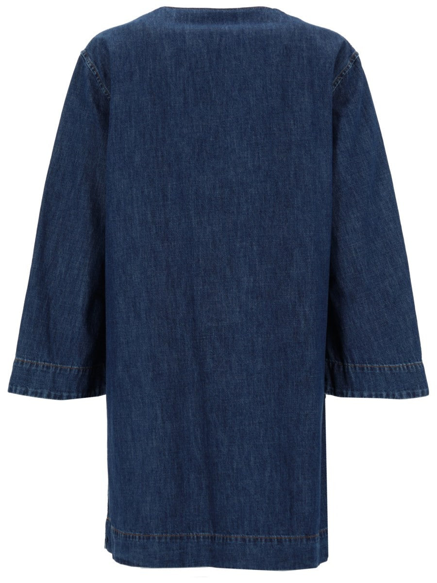 Valentino Women's Abito in Denim Chambray Blue