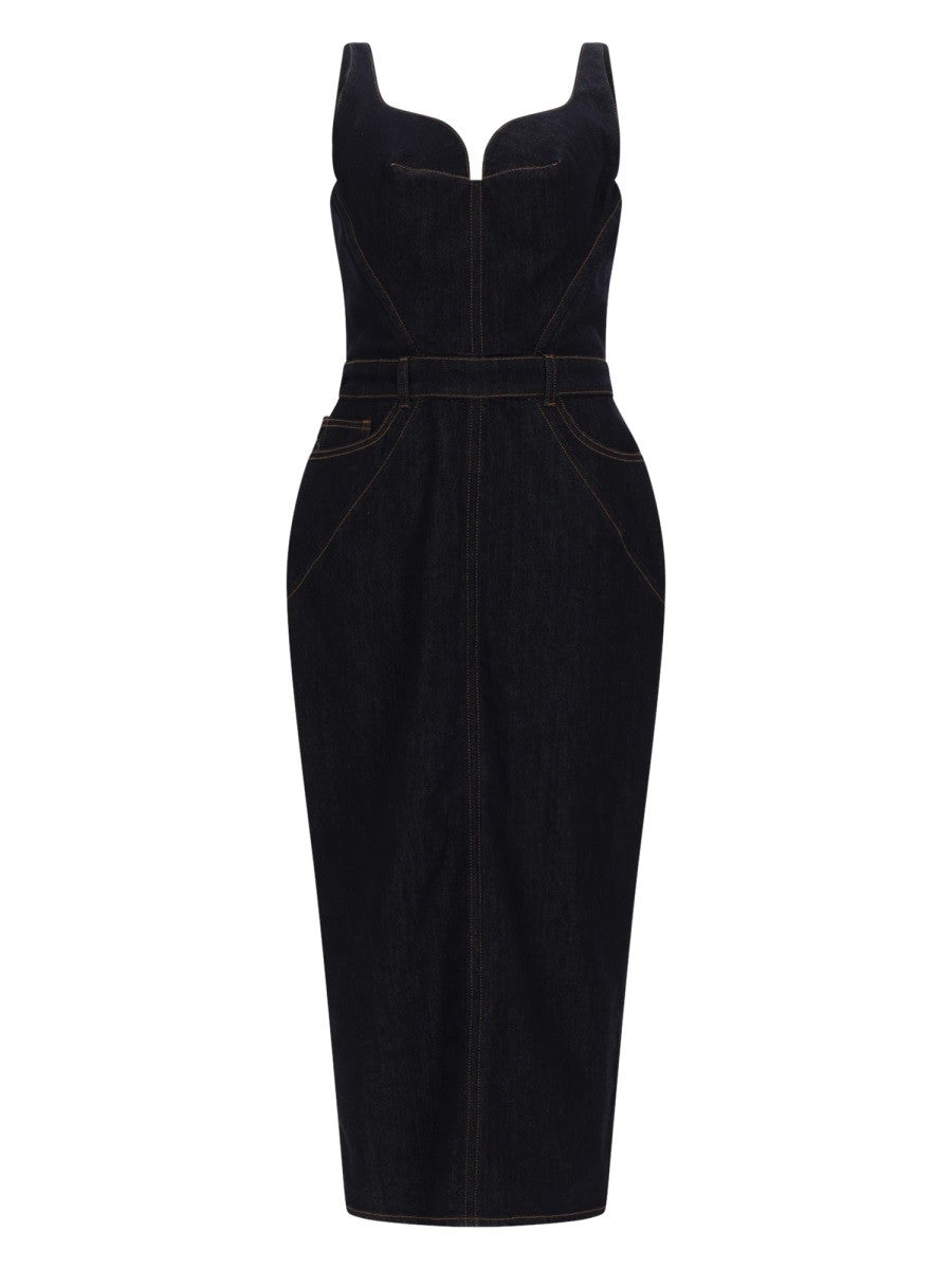 Givenchy Women's Abito in Denim Grezzo Blue