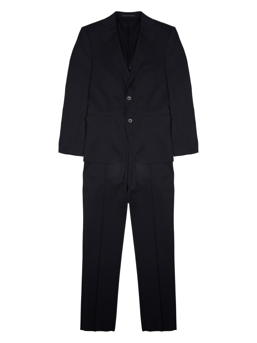 Colamarino Men's Abito in Misto Lana Con Giacca Monopetto Multicolor
