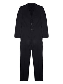 Colamarino Men's Abito in Misto Lana Con Giacca Monopetto Black