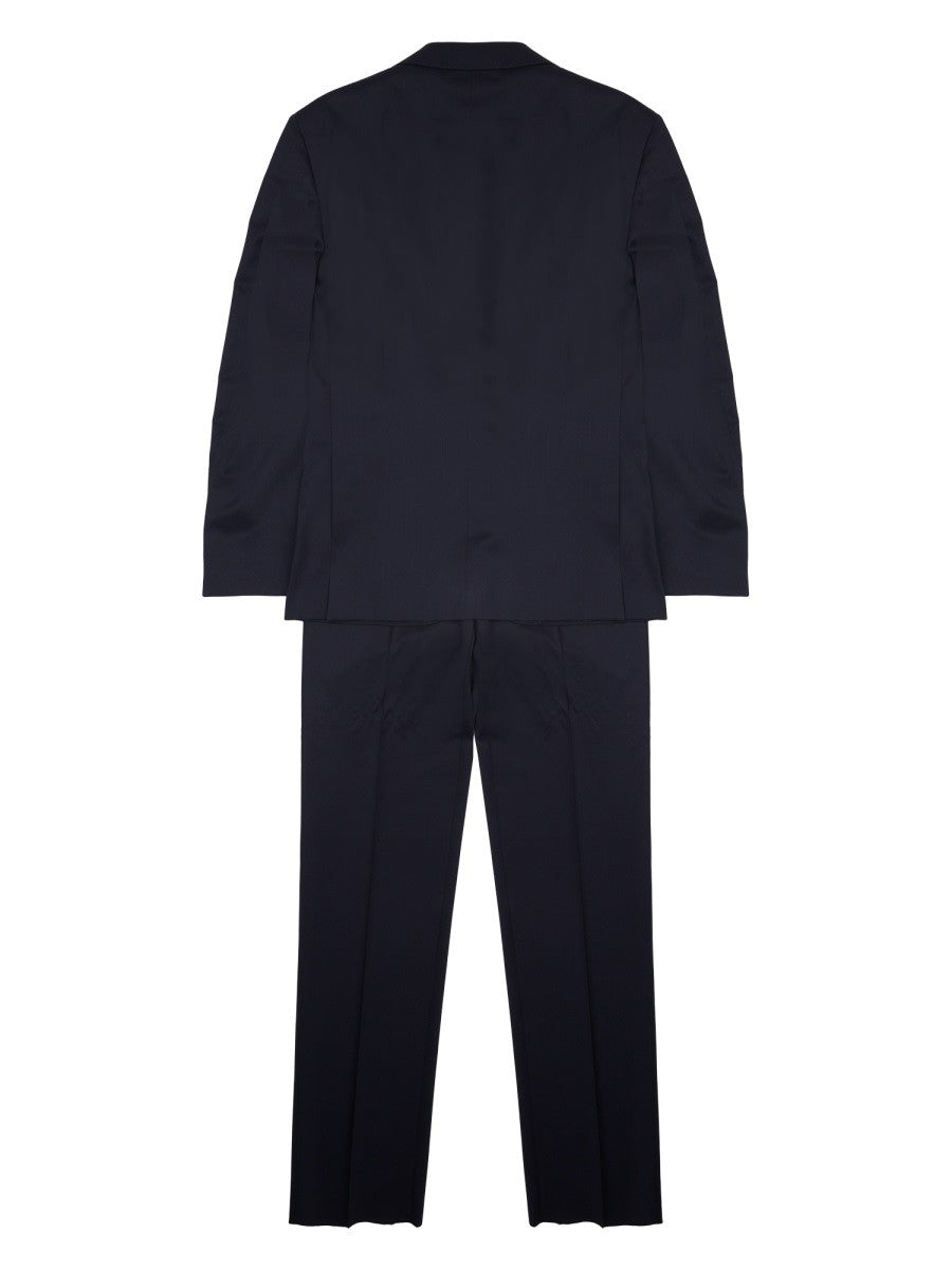 Colamarino Men's Abito in Misto Lana Con Giacca Monopetto Multicolor