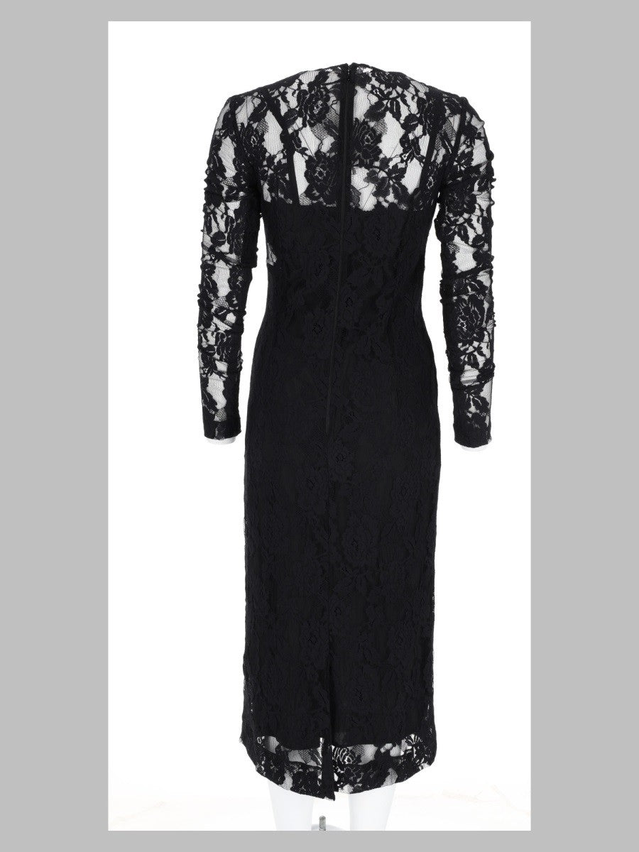 Dolce &amp; Gabbana Women's Abito in Pizzo Black