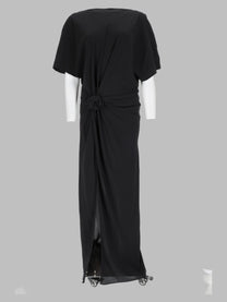 ROTATE Birger Christensen Women's Abito Lungo Con Spacco Black