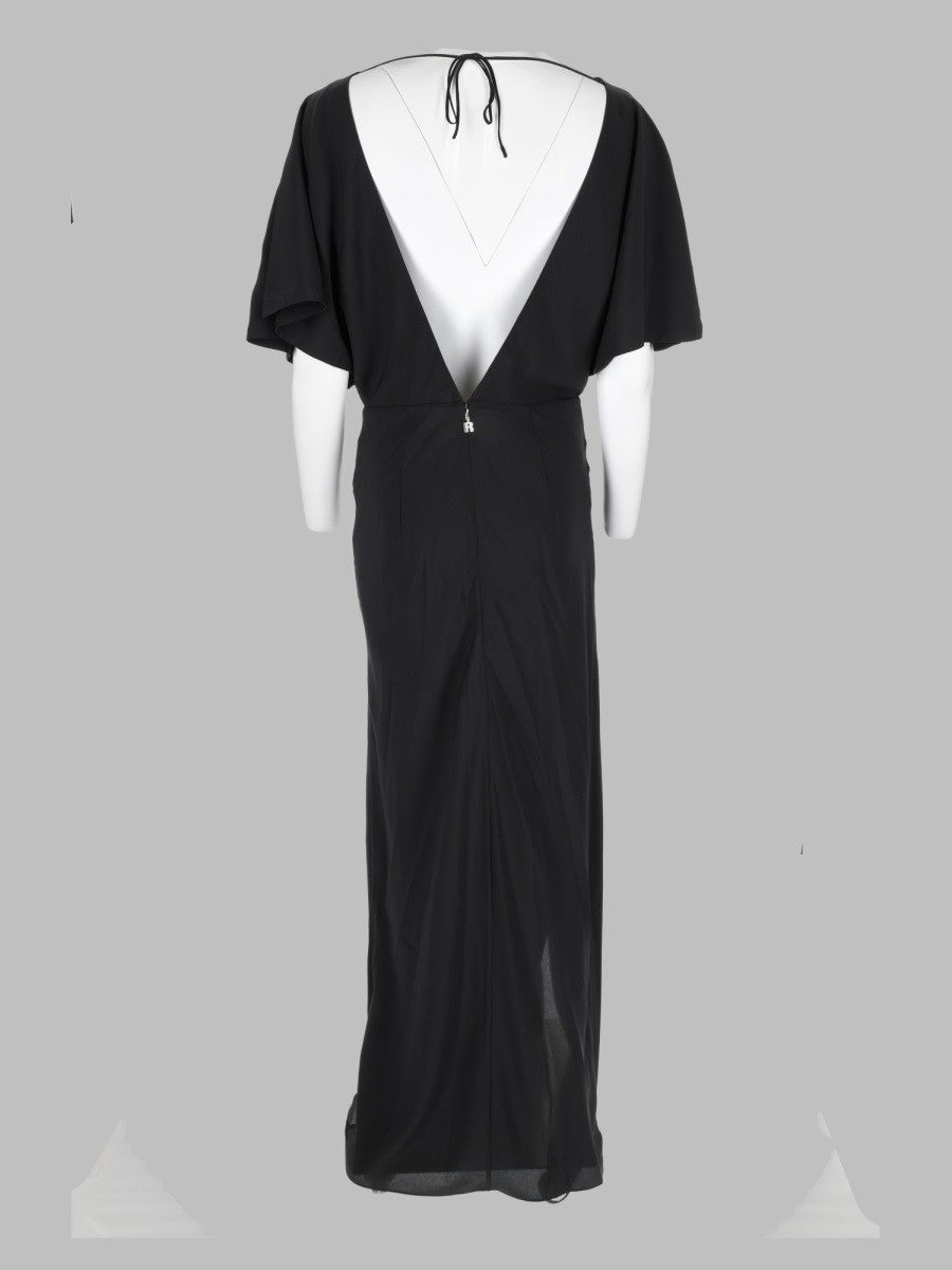 ROTATE Birger Christensen Women's Abito Lungo Con Spacco Black