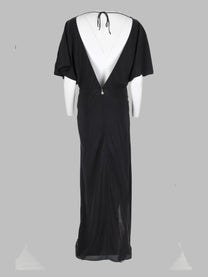 ROTATE Birger Christensen Women's Abito Lungo Con Spacco Black