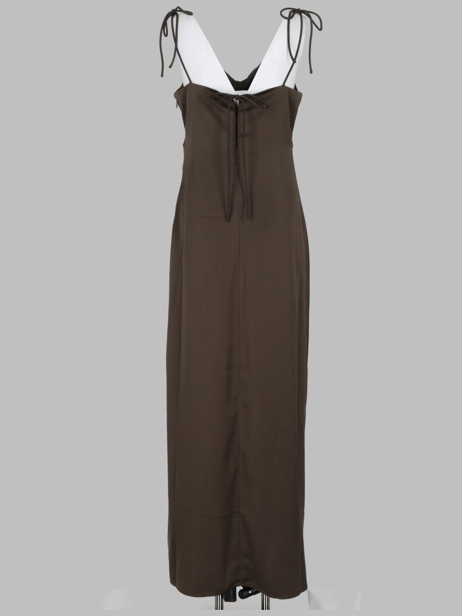 Rotate Women's Abito Midi Arricciato Green
