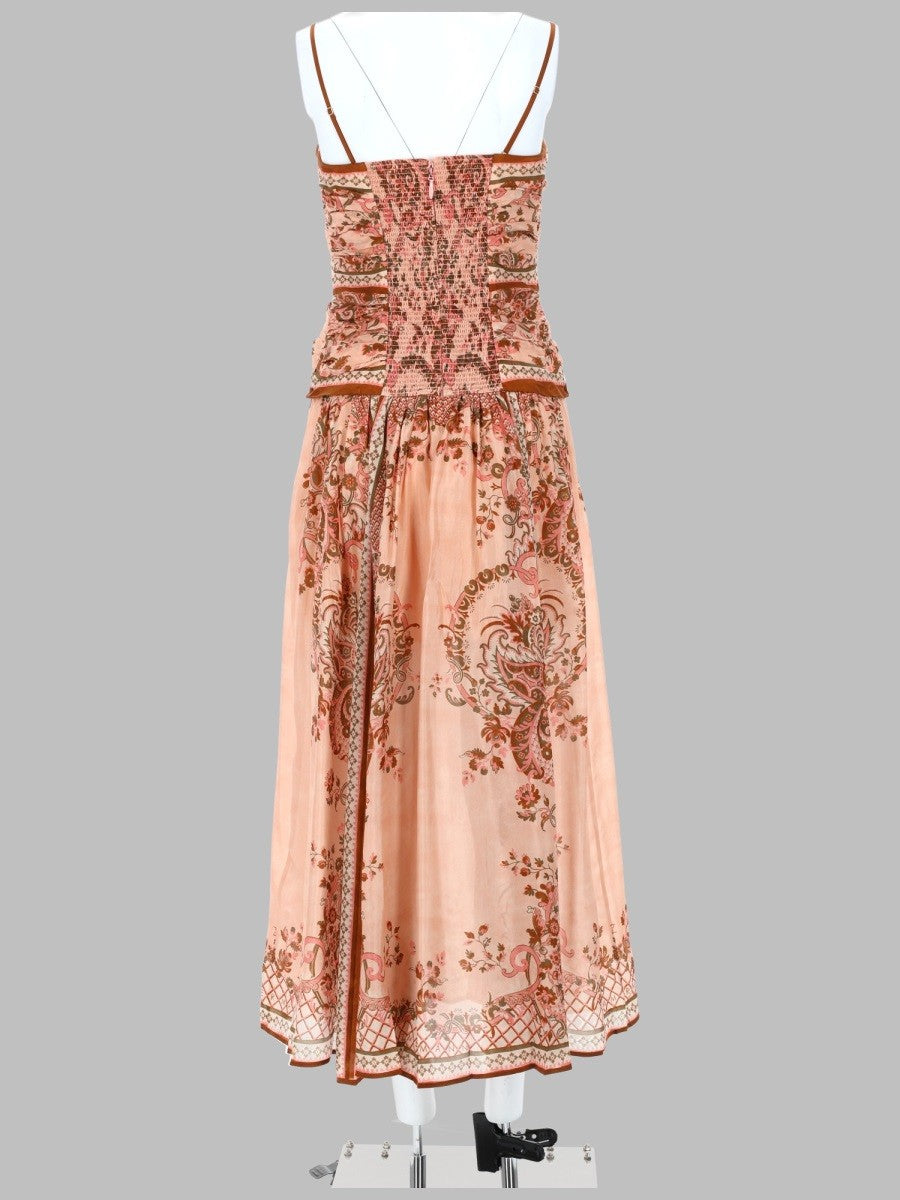 Zimmermann Women's Abito Midi Aster Blue