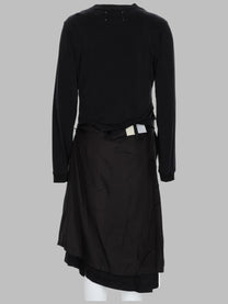 Maison Margiela Women's Abito Midi Con Drappeggio Black