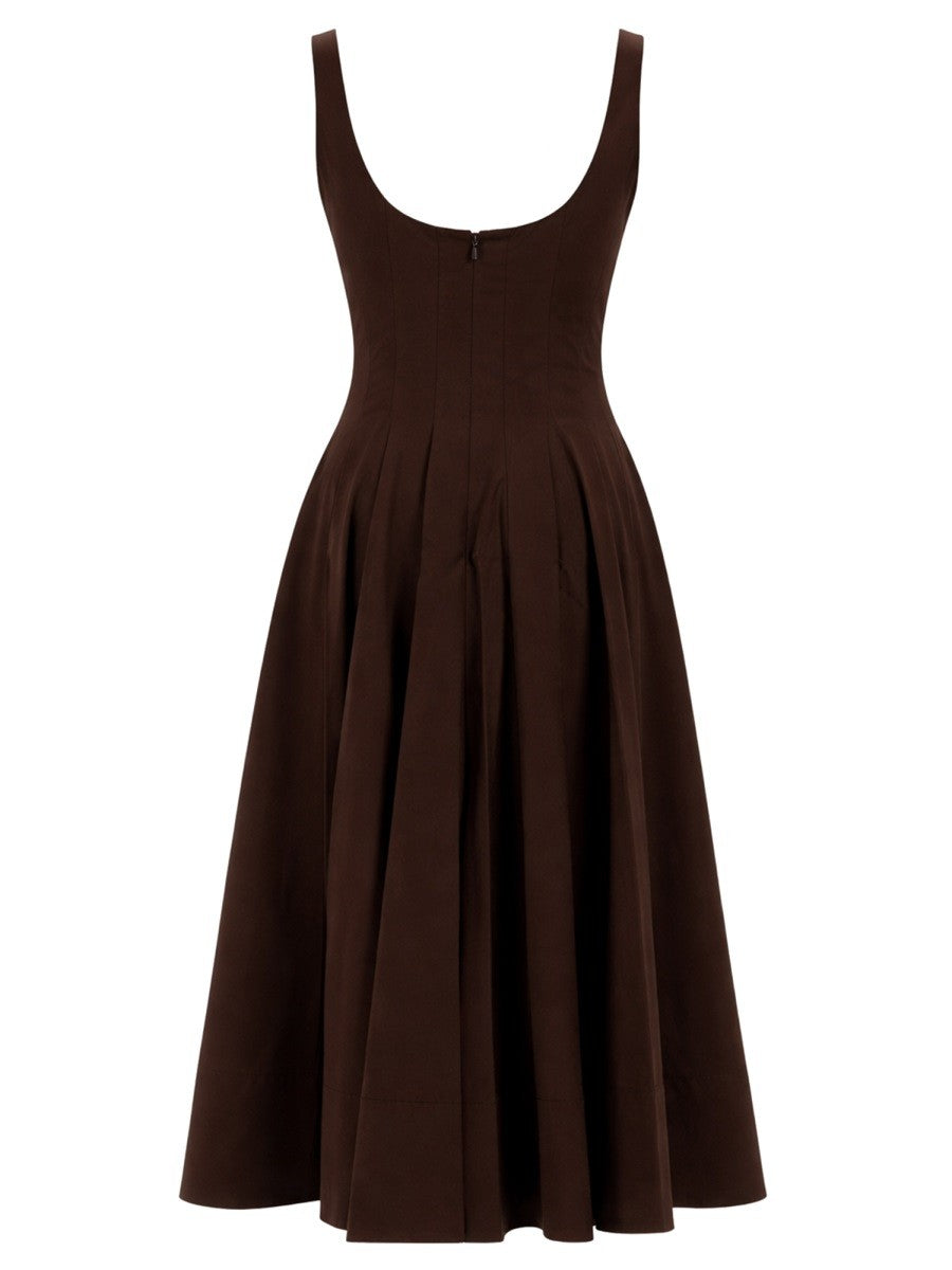 Staud Women's Abito Midi Wells Brown
