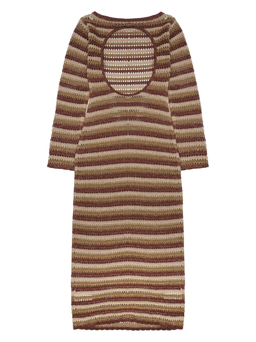 Mc2 Saint Barth Women's Abito Robyn in Crochet Gold