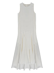P.A.R.O.S.H Women's Abito Senza Maniche White
