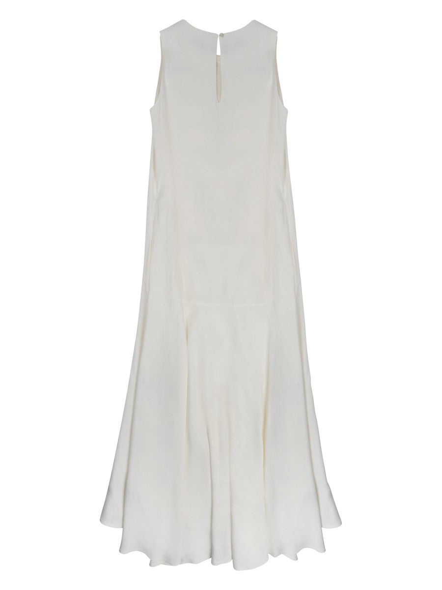 P.A.R.O.S.H Women's Abito Senza Maniche White
