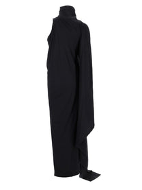 Balenciaga Women's Abito the Door Lungo Drappeggiato Black