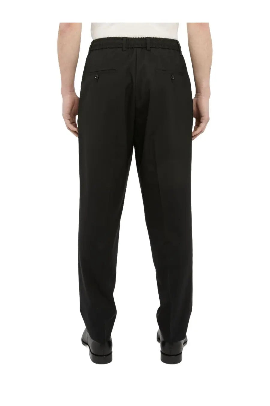 Be able men’s pants dominique black tailored trousers in sleek straight-leg cut with subtle pleats at the back