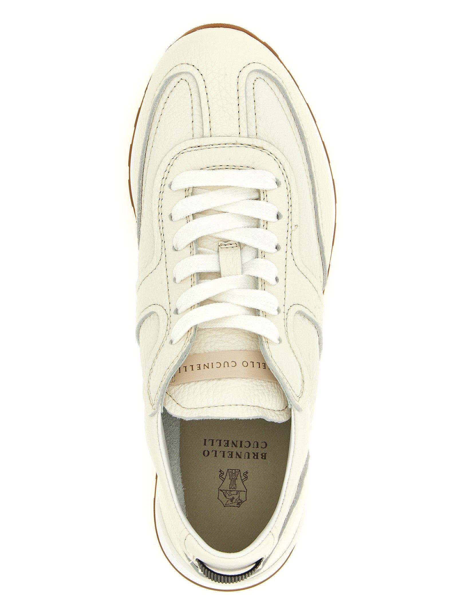 Brunello Cucinelli Women's Leather Sneakers White