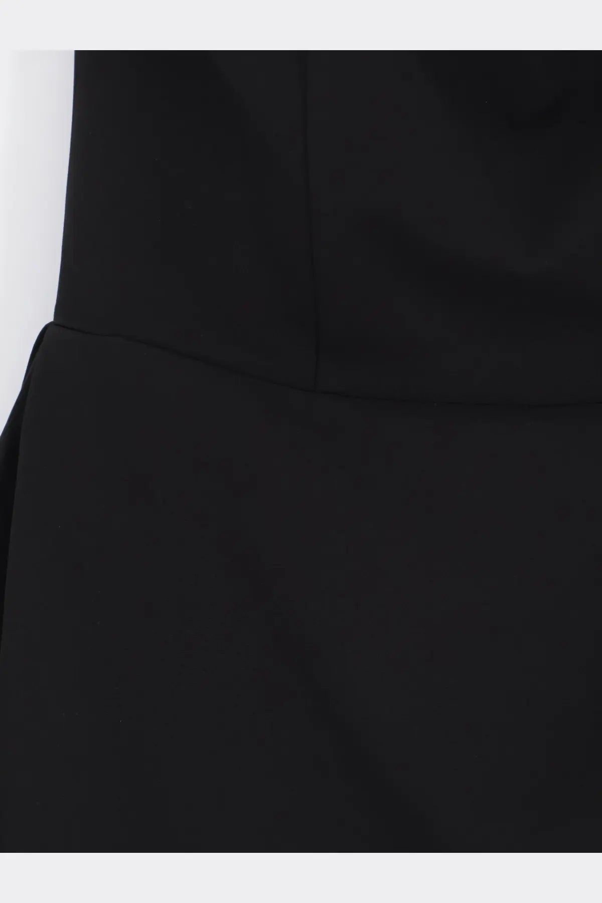 Actualee women’s mini dress black with a smooth sleek black fabric skirt and clean seam detailing visible