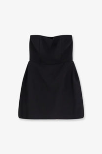 Actualee women’s black mini dress with a structured strapless bodice and flared skirt perfect for evening wear