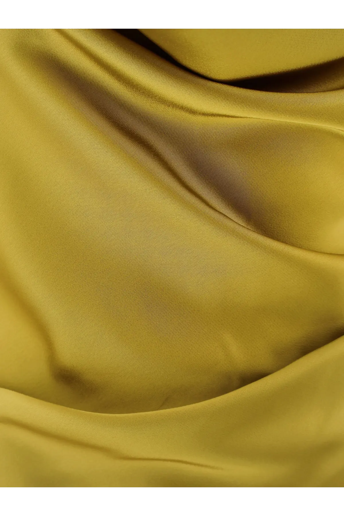 Actualee women’s satin long dress in yellow featuring luxurious golden-yellow silk with smooth flowing texture