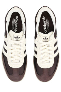 Adidas men’s samba og sneaker brown with black and white suede and canvas upper featuring classic three stripes