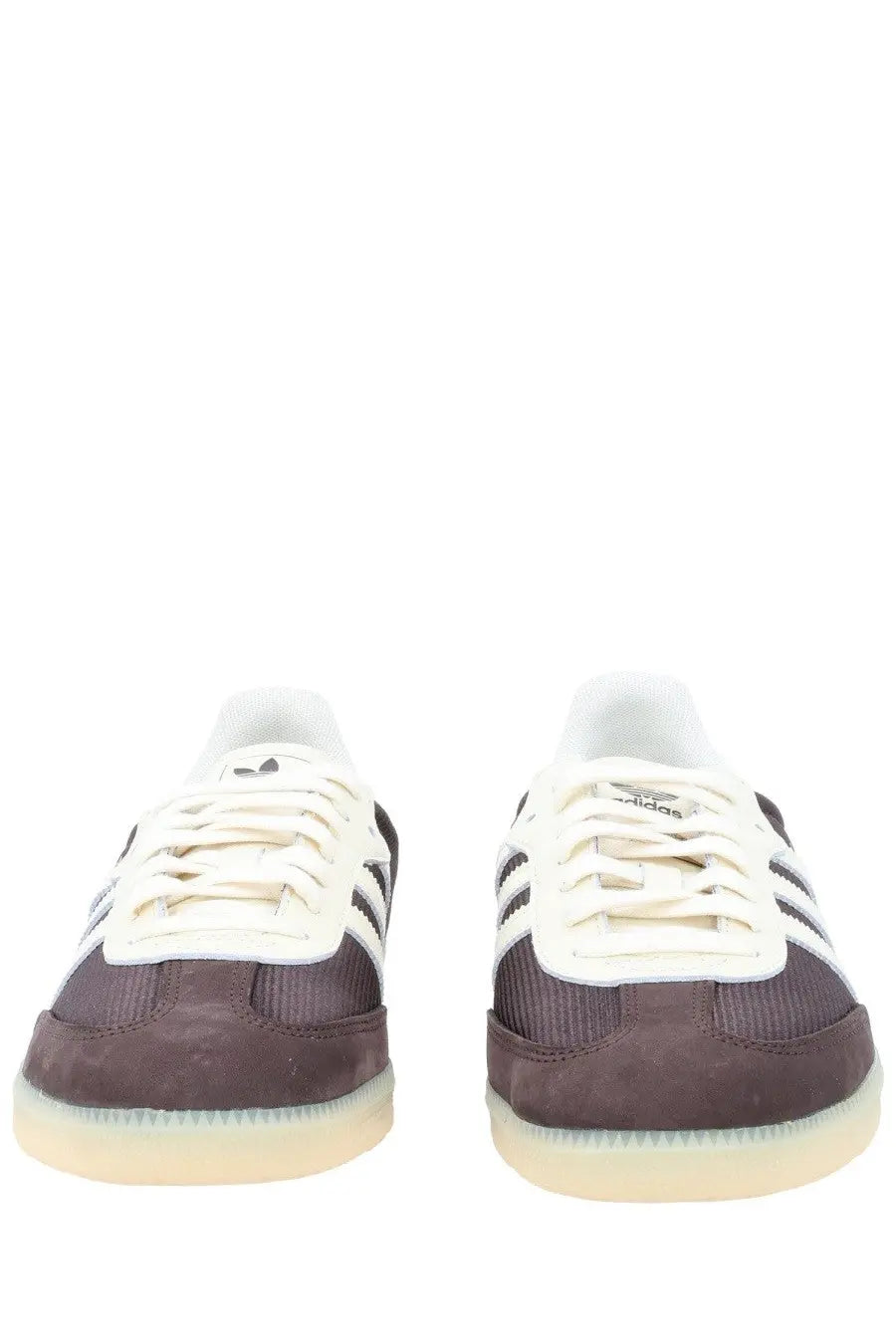 Adidas men’s samba og sneaker brown in brown suede and mesh with white laces black stripes and translucent gum sole