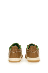 Adidas originals by wales bonner unisex samba sneaker brown leather with green accents and cream sole