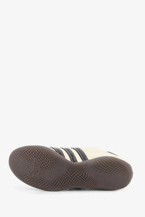 Cream-colored adidas Originals by Wales Bonner WB Karintha OG leather sneakers with black stripes and brown rubber sole