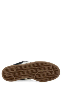 Adidas unisex sneaker campus 00s black with black high-top design and tan rubber sole featuring wavy tread pattern