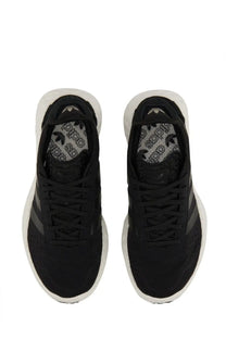 Adidas unisex zponge sneaker black with textured upper black body white soles and dark gray three stripes on sides