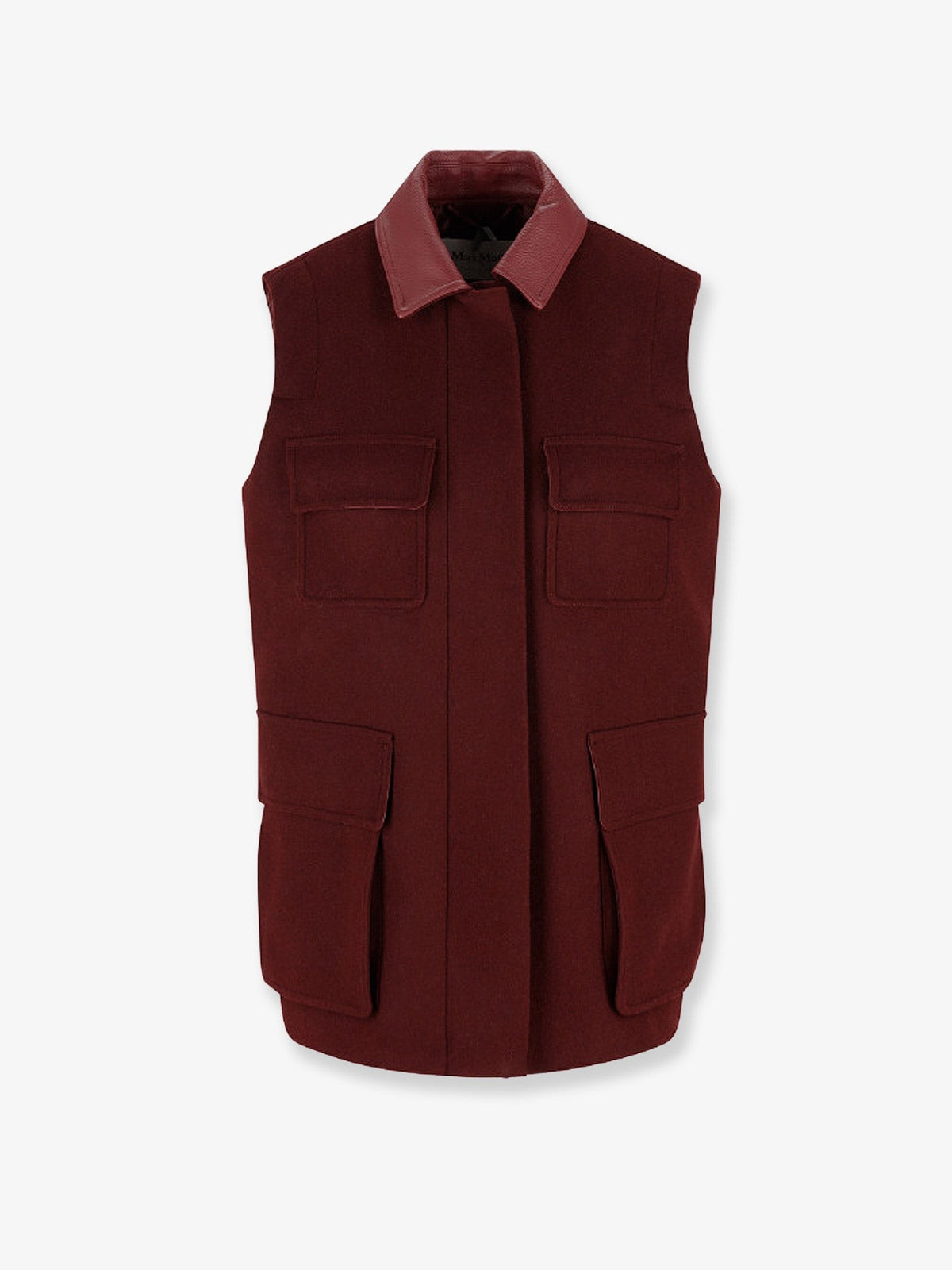 Max Mara Women's Alpaca and Cashmere Sleeveless Coat Red