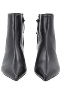 Aeyde women’s black leather ankle boots Sofie with pointed toe and side zipper