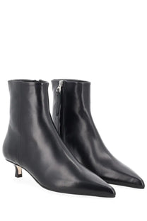 Aeyde women’s black leather ankle boots sofie with pointed toe and low heel for stylish everyday wear