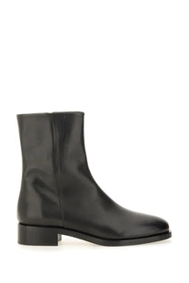 Aeyde women’s black leather ankle boot vincent with low block heel and sleek minimalist design