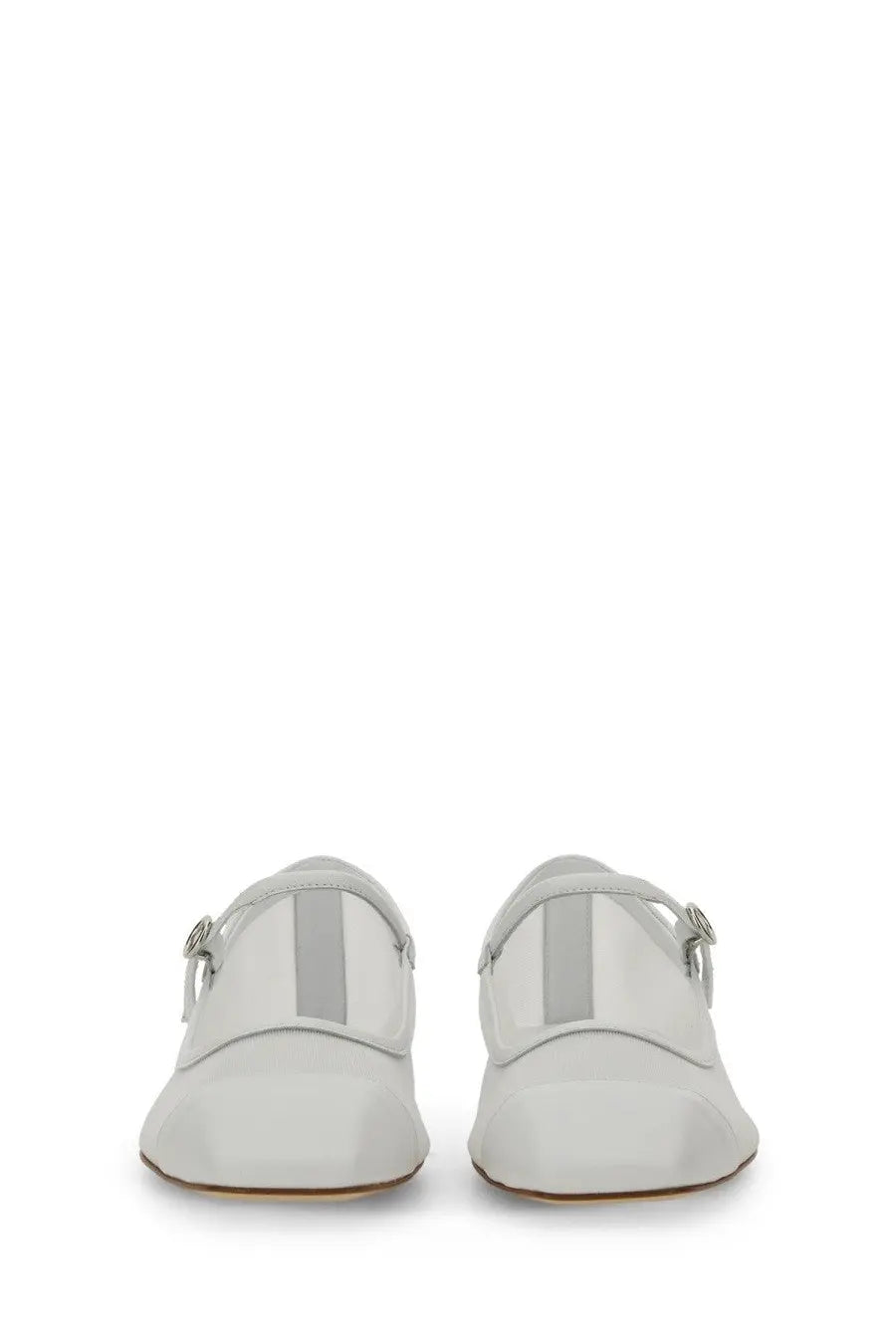 Aeyde womens dancer uma white white patent leather mary jane flats with silver buckle straps