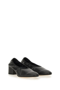 Aeyde women’s pump Gemma black black leather pumps with sleek pointed toe and modest block heel