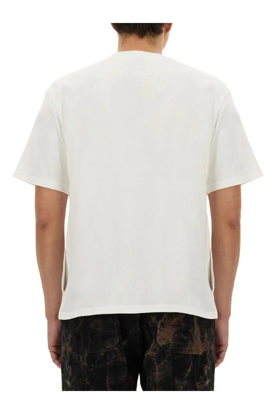 Aïe men’s white jersey shirt short-sleeved crew neck with relaxed fit made from soft cotton fabric
