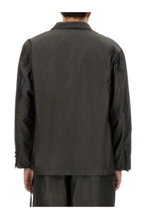 AïE men’s oversize dark gray jacket with minimalist design and subtle stitching details