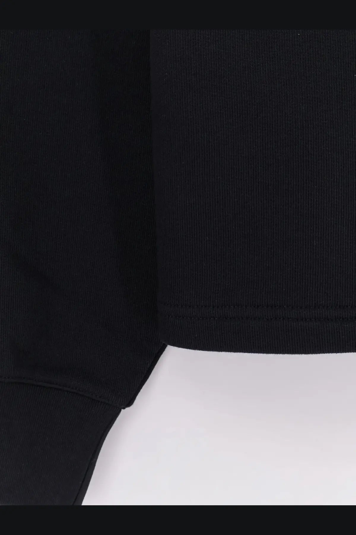 Alaïa women’s boatneck cotton sweatshirt in black with ribbed knit fabric and smooth slightly textured surface