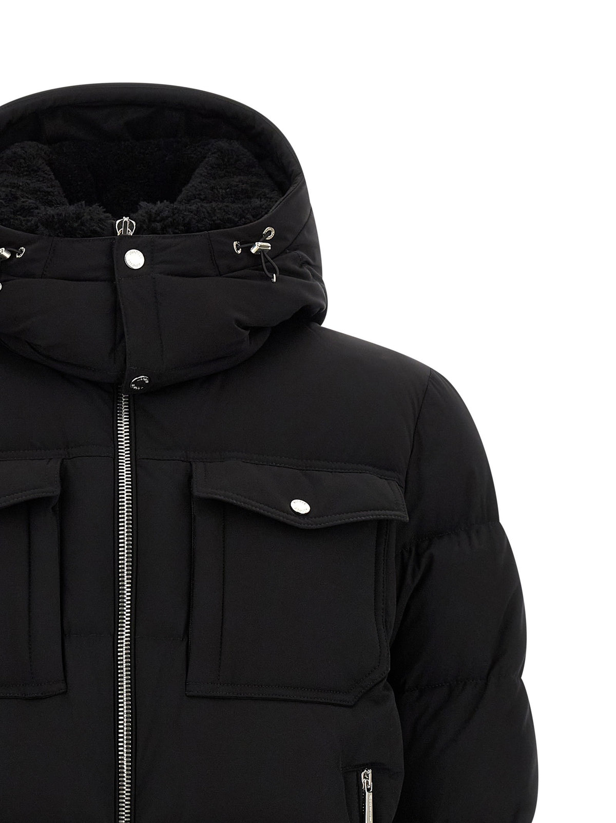 MooRER Alarick Bomber Jacket Acqua Line Black