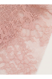 Alberta Ferretti women’s beige lace shrug with delicate pink floral patterns and sheer mesh texture