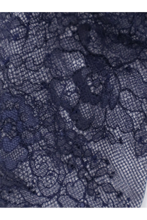 Alberta ferretti women’s lace shrug in dark navy with intricate floral and heart lace patterns
