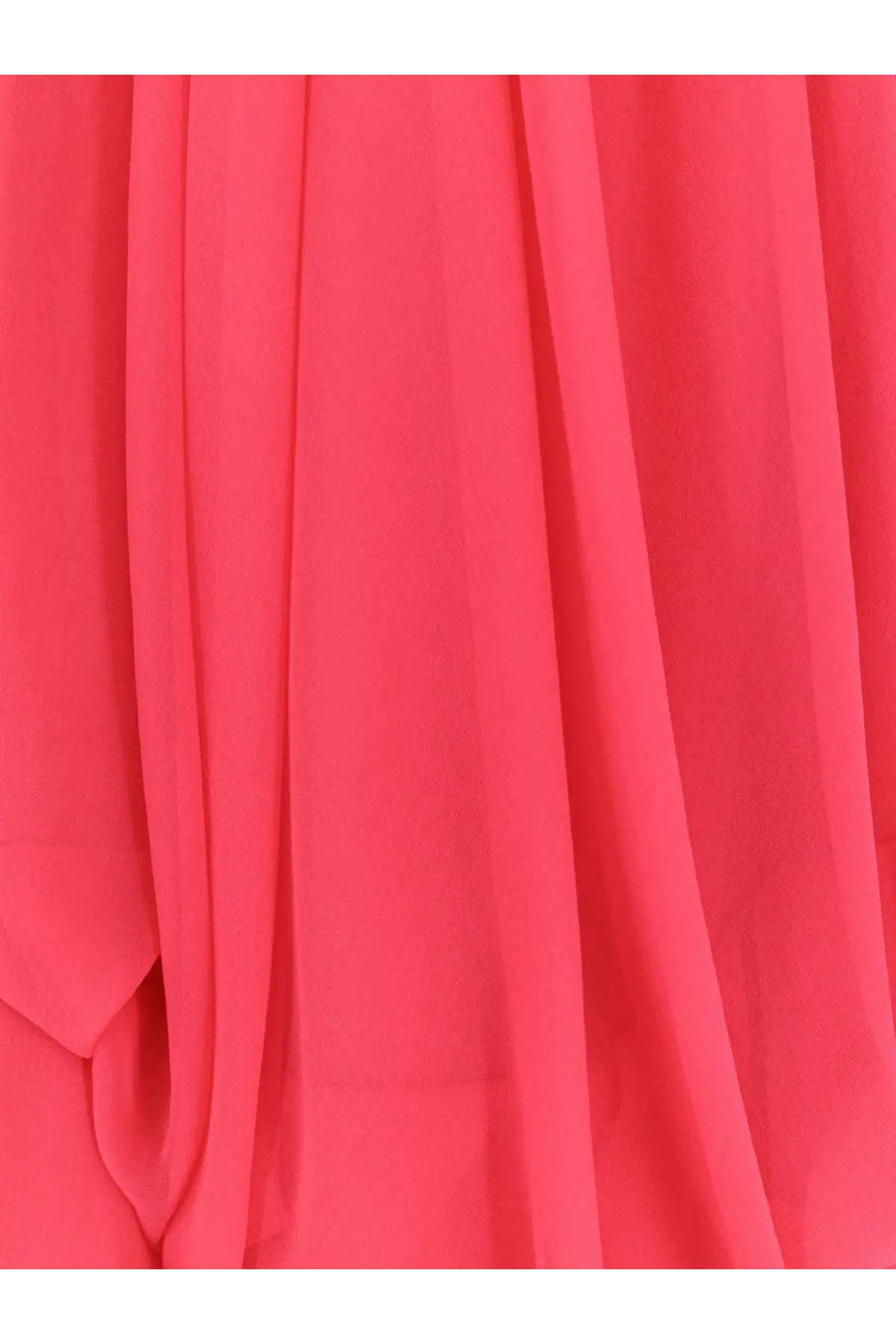 Alberta ferretti women’s silk long dress in coral-colored chiffon fabric with soft natural folds