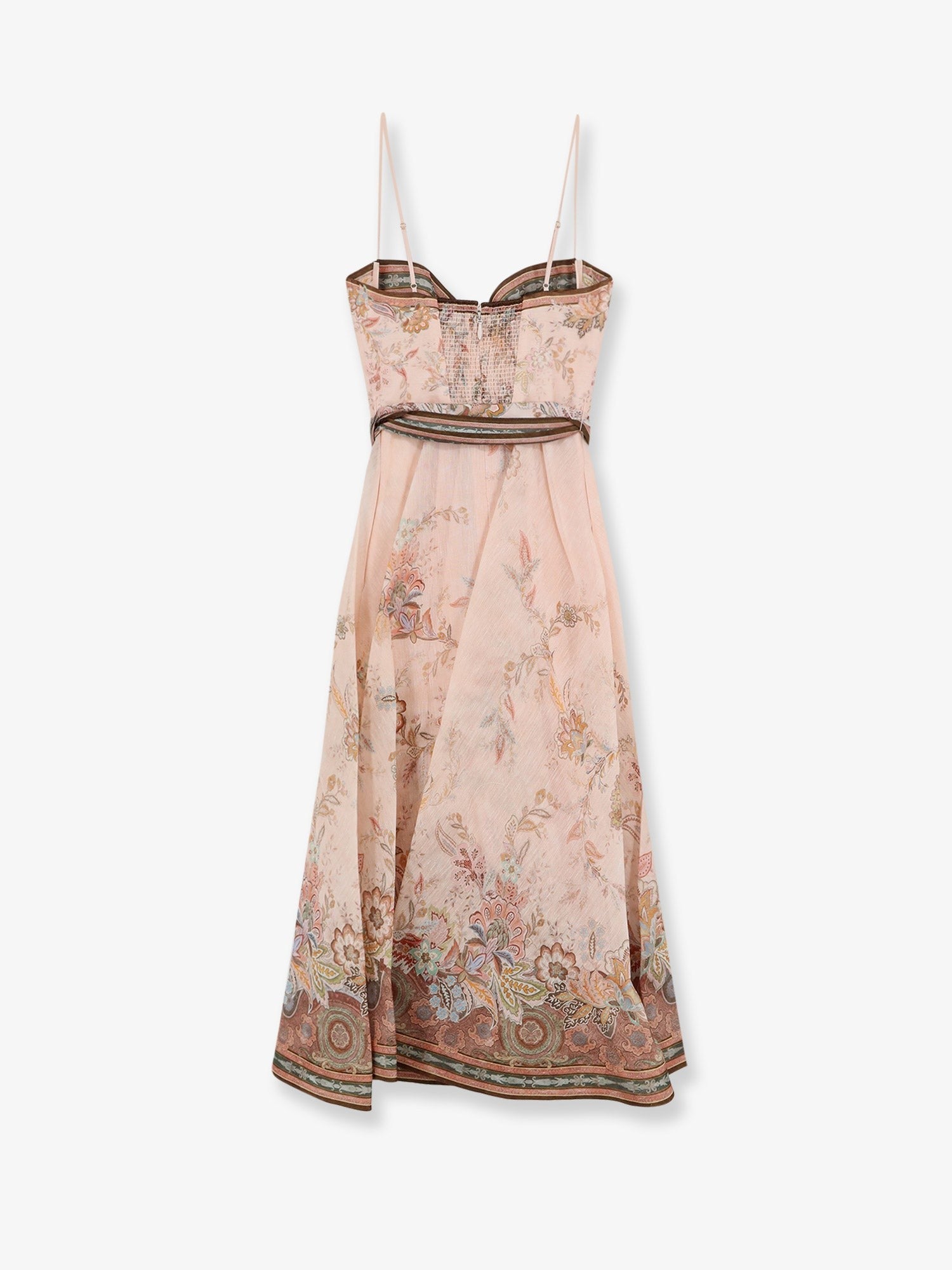 Zimmermann Women's Alchemy Silk and Linen Blend Midi Dress Blue