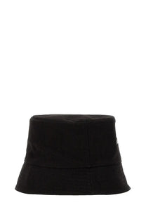 Alexander mcqueen men’s black bucket hat with structured textured fabric and subtle stitching details