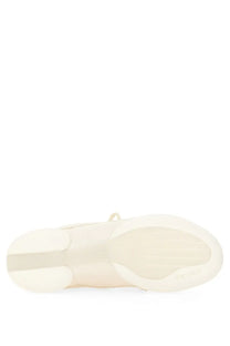 Cream-colored rubber sole with minimalist design and subtle branding on the alexander mcqueen men’s flexion sneaker white