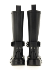 Alexanderwang women’s dixon black leather boots with silver hardware and chunky sole for edgy fashion looks