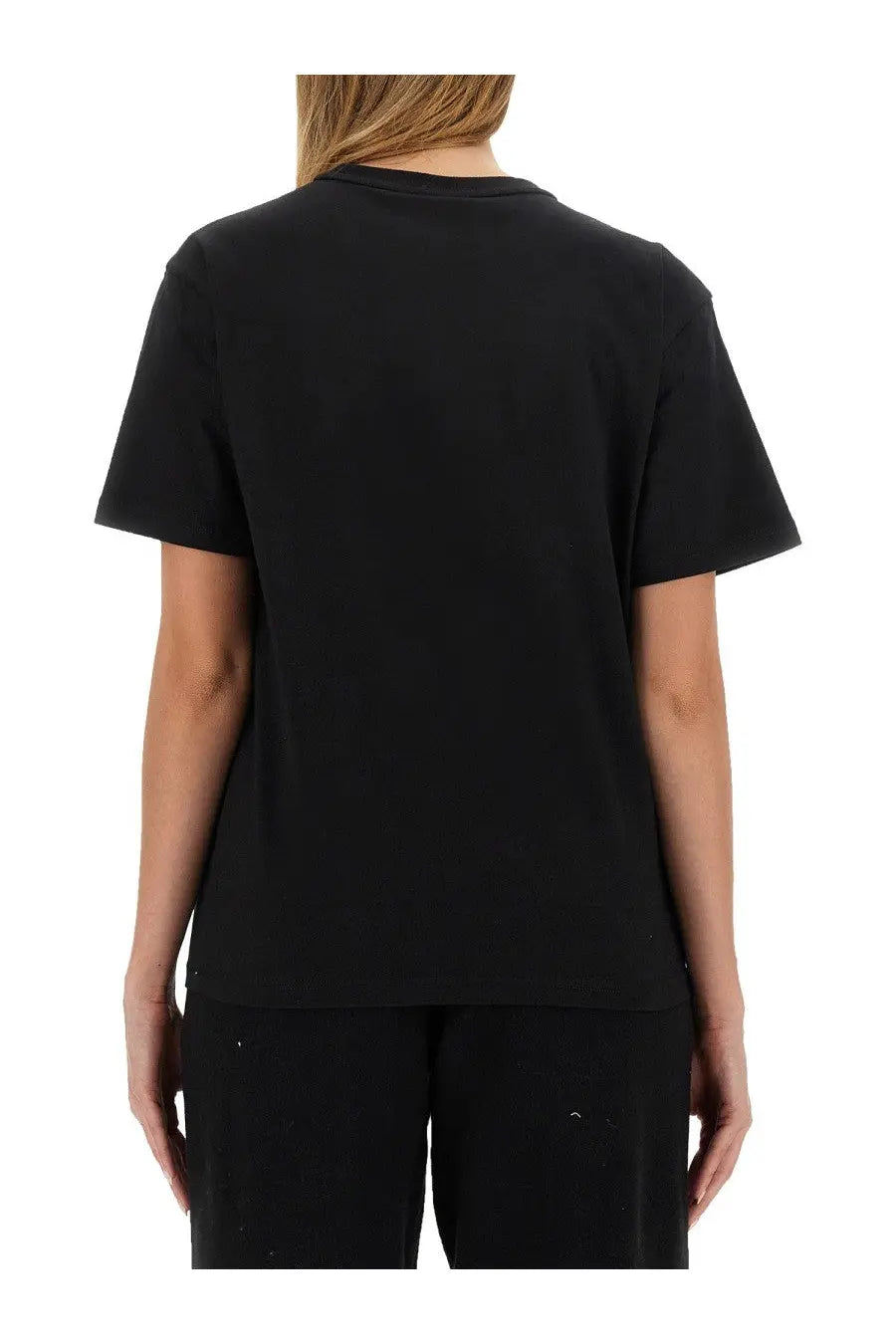 Alexanderwang women’s essential black short-sleeved t-shirt with a simple crew neck and subtle texture